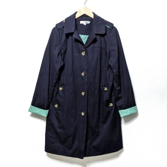 BODEN Marylebone Mac Navy Blue Jacket 12 - Picture 9 of 9